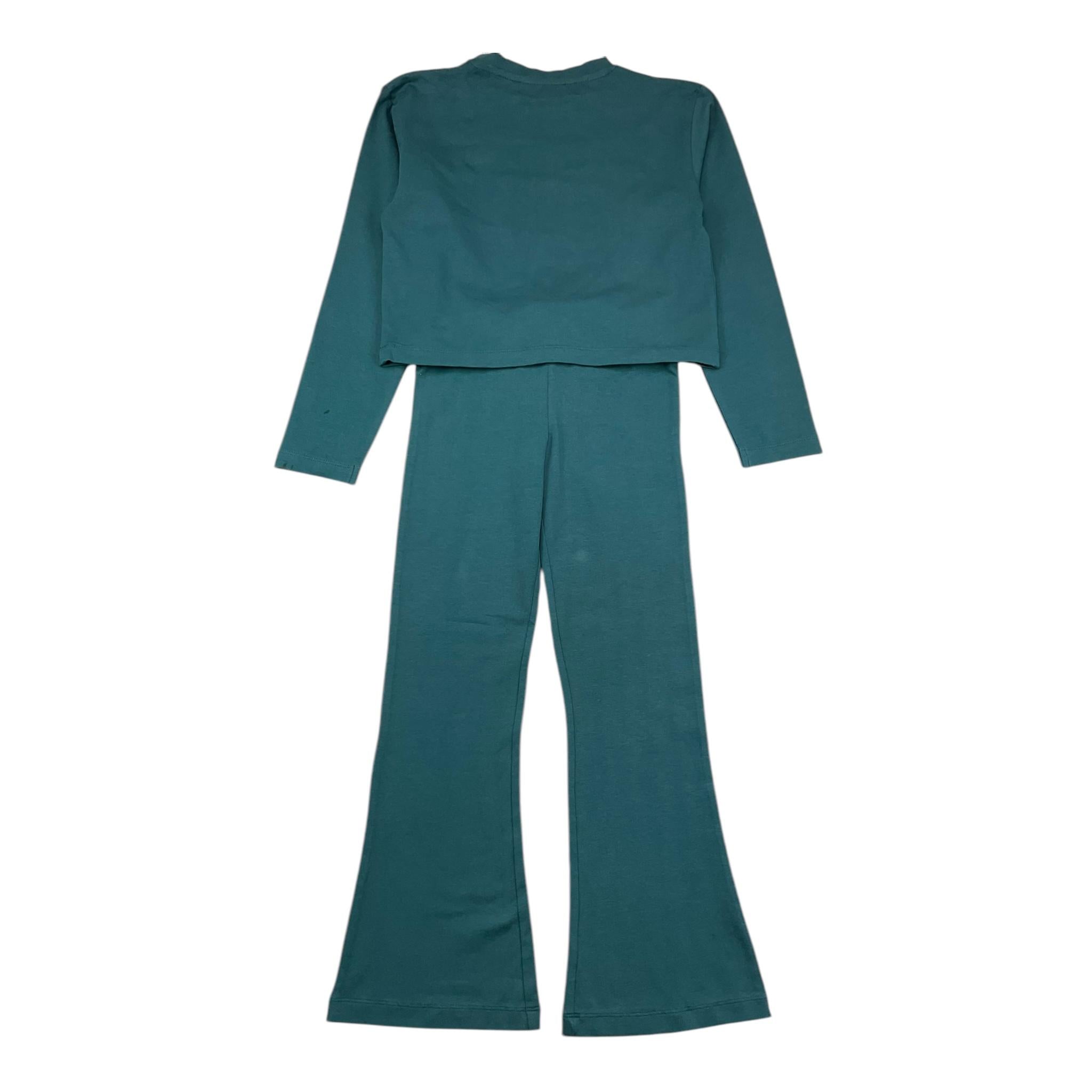 TRUSSARDI completo 2 pezzi shirt-pantalone zampa Verde per Bambina TGA25013 VERDE TRUSSARDI 