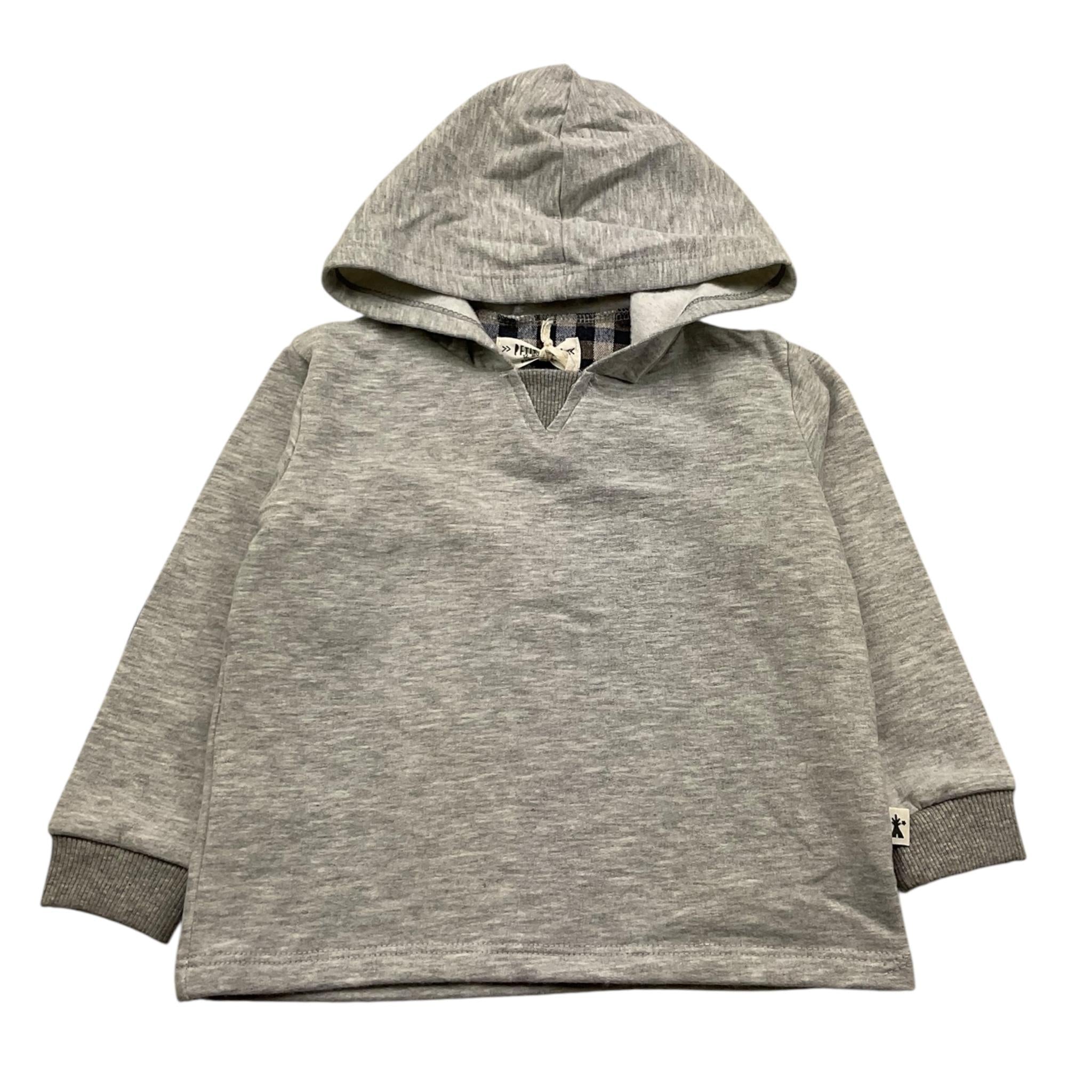 PETIT INDI felpa tinta unita con cappuccio Grigio per Bambino AW24BK7710J GRIGIO PETIT INDI 