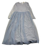 CAFFE' D'ORZO abito tinta unita con tulle Grigio per Bambina ZV1A90 GRIGIO CAFFE' D'ORZO 