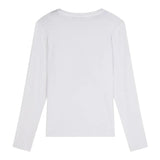 Patrizia Pepe Shirt Girocollo Tinta Unita con Brillantini per Bambina 7M0752 BIANCO PATRIZIA PEPE 