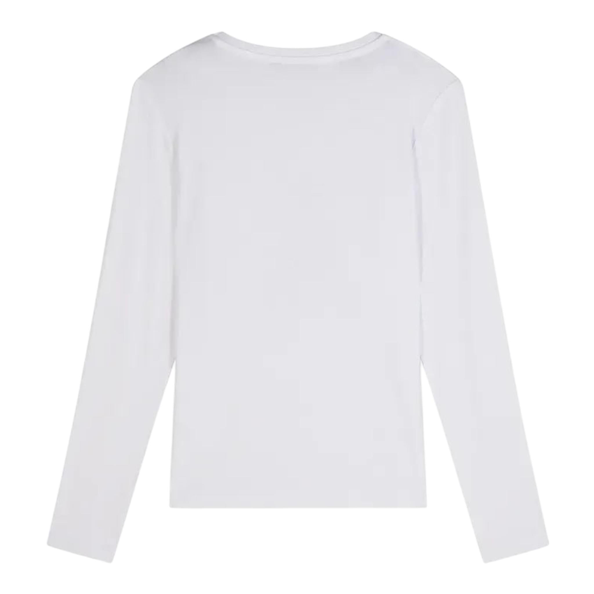 Patrizia Pepe Shirt Girocollo Tinta Unita con Brillantini per Bambina 7M0752 BIANCO PATRIZIA PEPE 