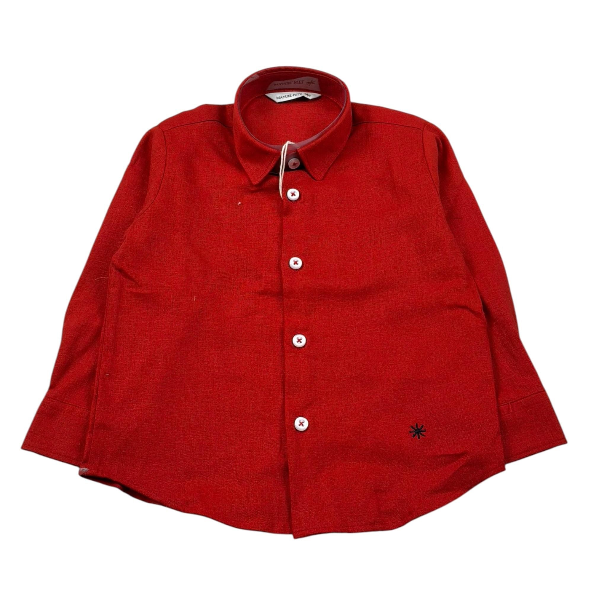 Manuel Ritz Camicia Manica Lunga Tinta Unita per Neonato MR30833 ROSSO MANUEL RITZ 