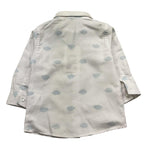 Ambaraba Camicia Manica Lunga Tinta Unita con Stampa Nuvole per Neonato FM36167 BIANCO AMBARABA 