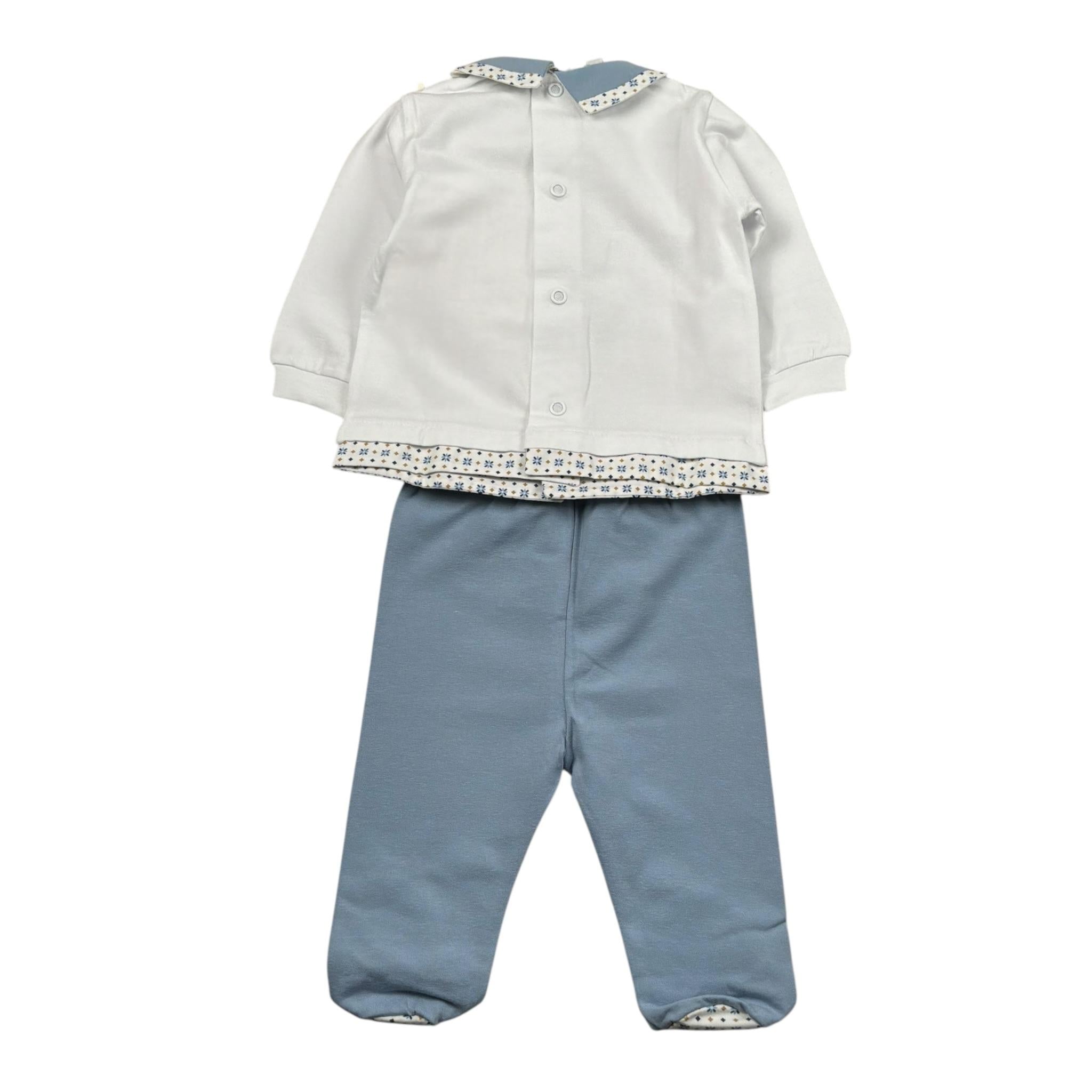 Marlu' Completo 2 Pezzi Shirt-Ghettina per Neonato EL5751 BIANCO MARLU' 