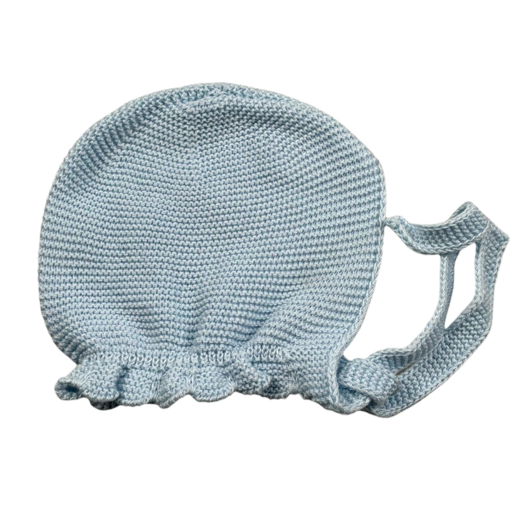 Juliana Cappello Tinta Unita con Laccio per Neonato 25224 AZZURRO JULIANA 