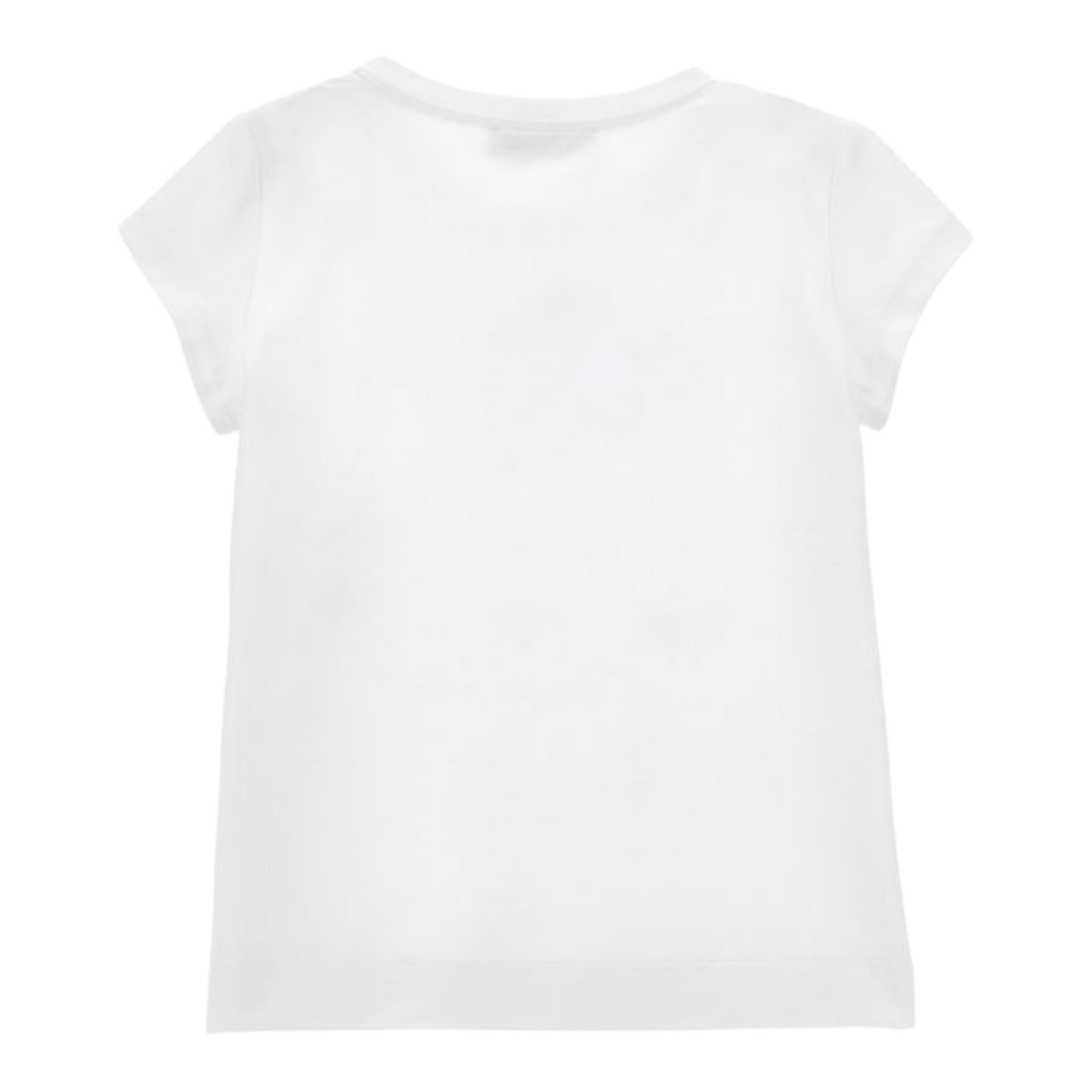Monnalisa T-Shirt Girocollo Tinta Unita con Stampa per Bambina 11E622X BIANCO MONNALISA 