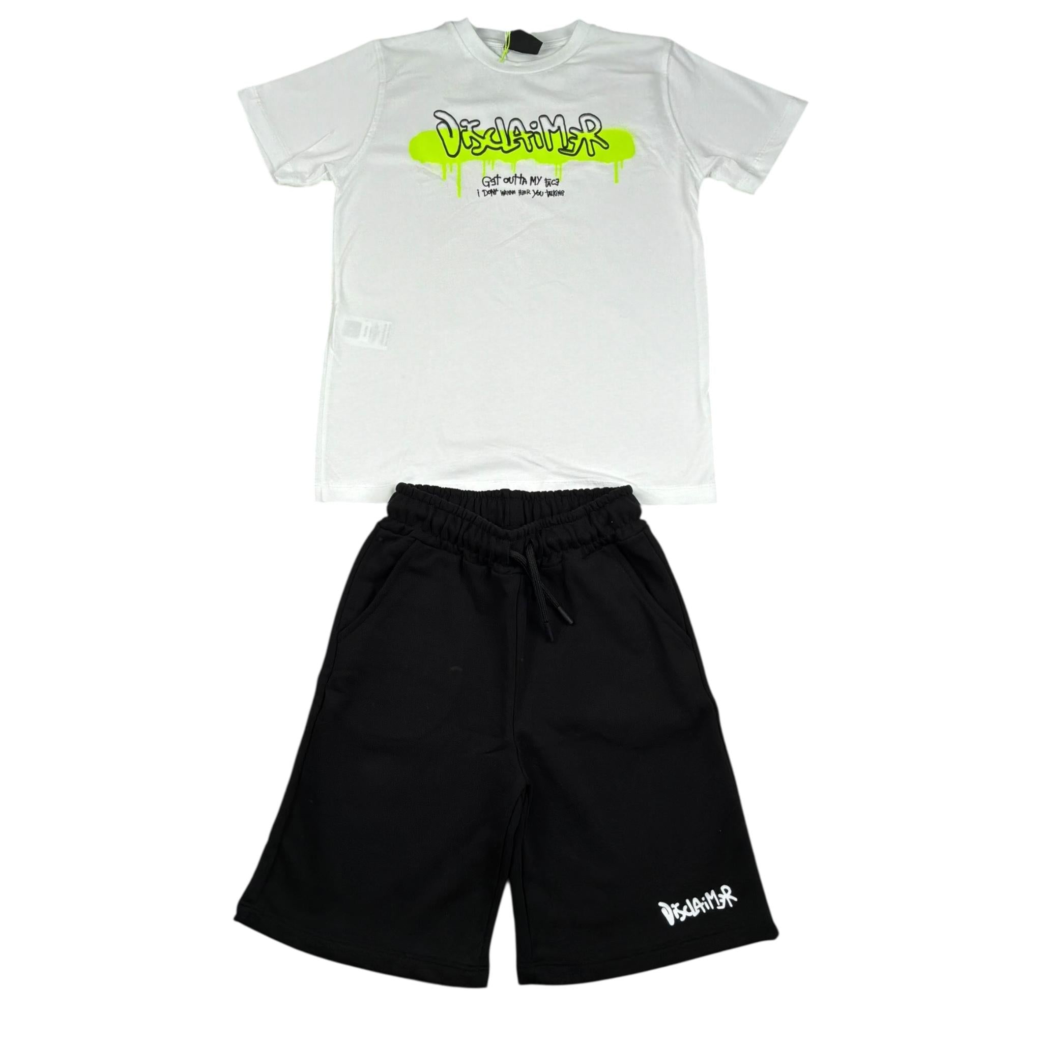 Disclaimer Completo 2 Pezzi T-Shirt-Bermuda Bicolore per Bambino 25EDK58477 BIANCO/NERO DISCLAIMER 
