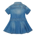 Dsquared2 Abito Mezza Manica In Denim tinta unita Blu per Neonata DQ2762 BLU DSQUARED2 