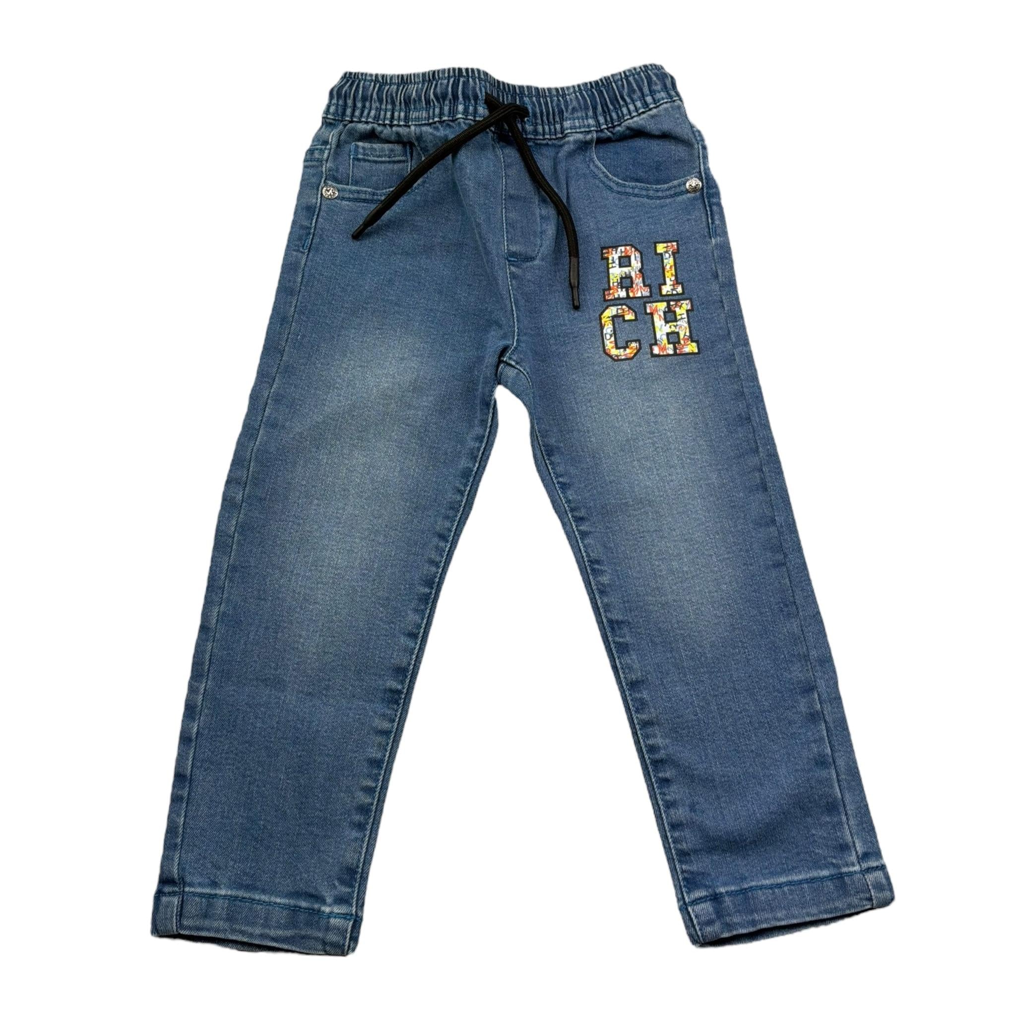 John Richmond Jeans Tinta Unita con Elastico In Vita per Neonato RIP25047JE BLU JOHN RICHMOND 