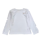 Carre'Ment Beau Shirt Girocollo Tinta Unita Bianco Per Bambina