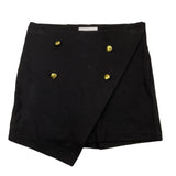 Gaelle Short Tinta Unita con Elastico In Vita Nero per Bambina