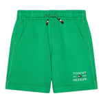 Tommy Hilfiger Bermuda Tuta Tinta Unita con Logo per Bambino KB0KB09481 VERDE TOMMY HILFIGER 