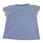 Calvin Klein T-Shirt Tinta Unita Velata con Stampa per Bambina KA5038 AZZURRO CALVIN KLEIN 