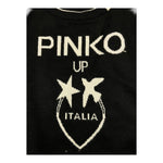 PINKO maglia tinta unita con stampa in contrasto Nero per Bambina F4PIJGJP087X NERO PINKO 