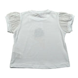Manila Grace T-Shirt Tinta Unita con Paillettes per Bambina 370TMBS25X BIANCO MANILA GRACE 