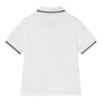 Emporio Armani Polo Mezza Manica Tinta Unita con Logo per Bambino 8N4F30 BIANCO EMPORIO ARMANI 