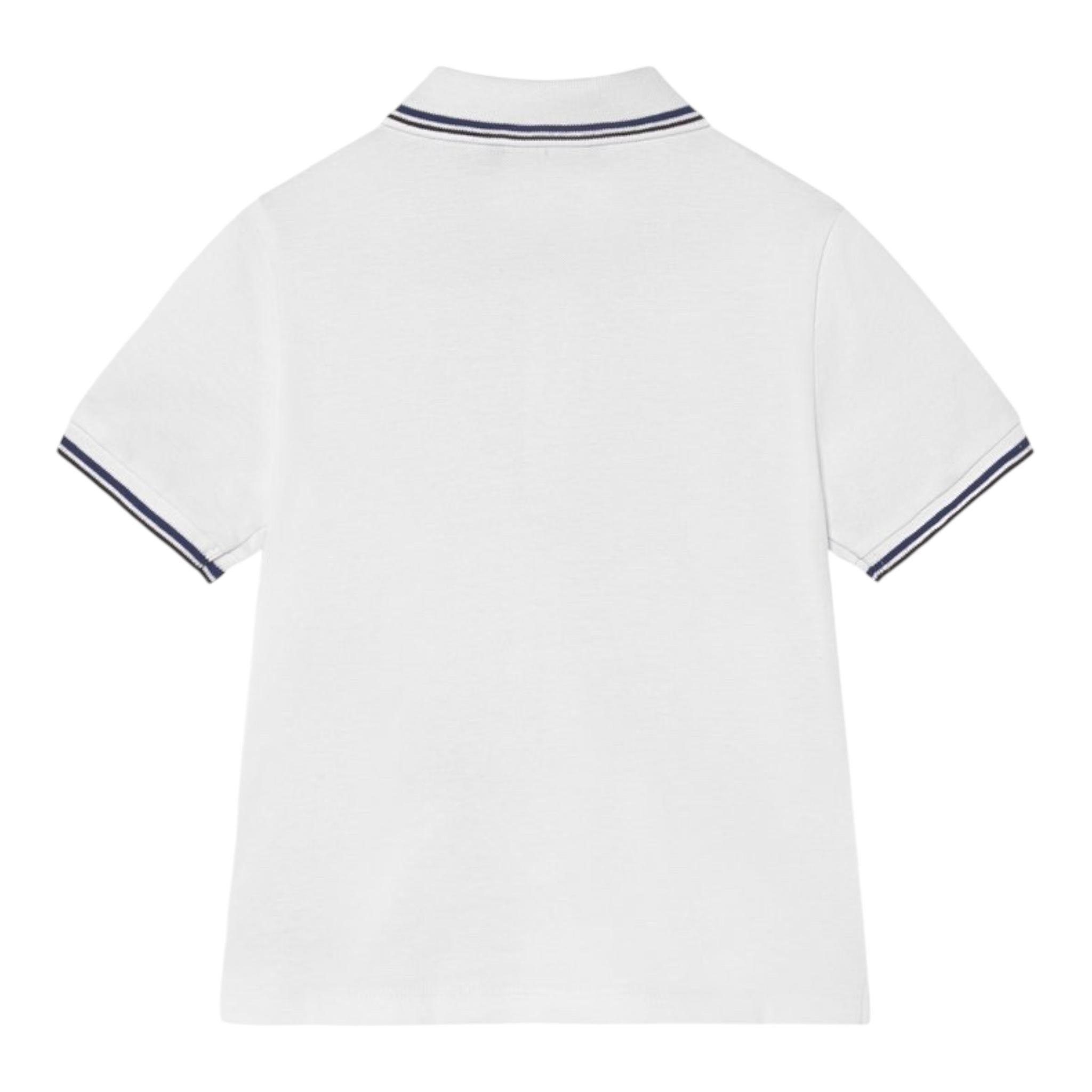 Emporio Armani Polo Mezza Manica Tinta Unita con Logo per Bambino 8N4F30 BIANCO EMPORIO ARMANI 
