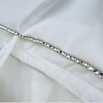 Monnalisa Abito Cerimonia Tinta Unita Mezza Manica per Bambina 719906 BIANCO MONNALISA 