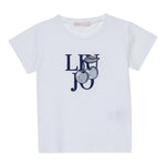 Liu Jo T-Shirt Tinta Unita Girocollo con Stampa per Neonata KA5039J5X BIANCO LIU JO 