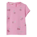 Liu Jo T-Shirt Girocollo Tinta Unita con Brillantini per Neonata HA5036 ROSA LIU JO 