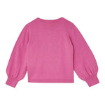 LIU JO maglia girocollo tinta unita con stampa in contrasto Rosa per Bambina KF4037X ROSA LIU JO 