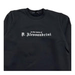 DANIELE ALESSANDRINI felpa girocollo tinta unita con stampa Nero per Bambino 1231F00103X NERO DANIELE ALESSANDRINI 
