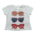 M+E' T-Shirt Girocollo tinta unita con Stampa Panna per Bambina UE1860JXX PANNA M+E' 