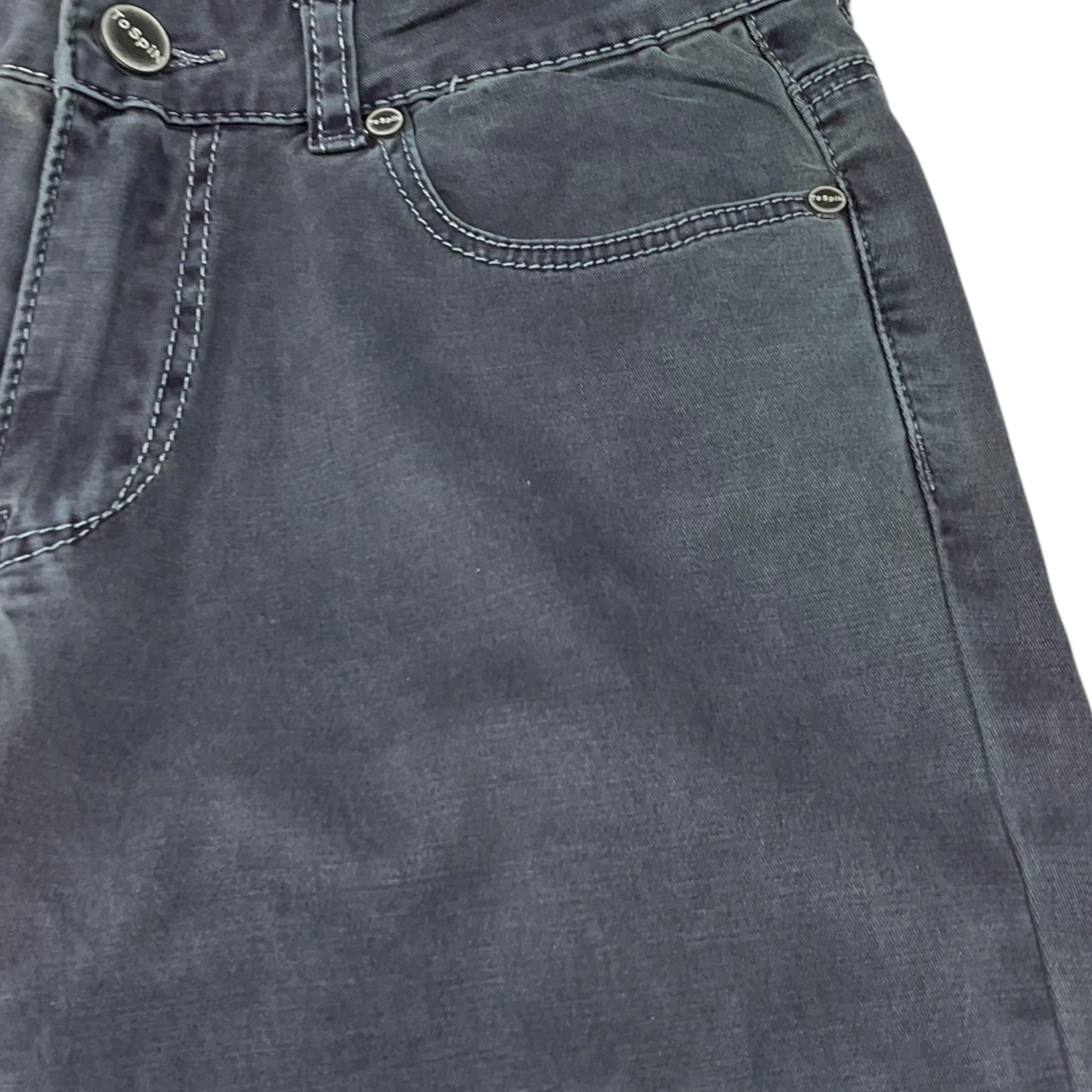 To Spin Pantalone Tinta Unita con Girovita Regolabile per Bambino DJJI5062JE GRIGIO TO SPIN 
