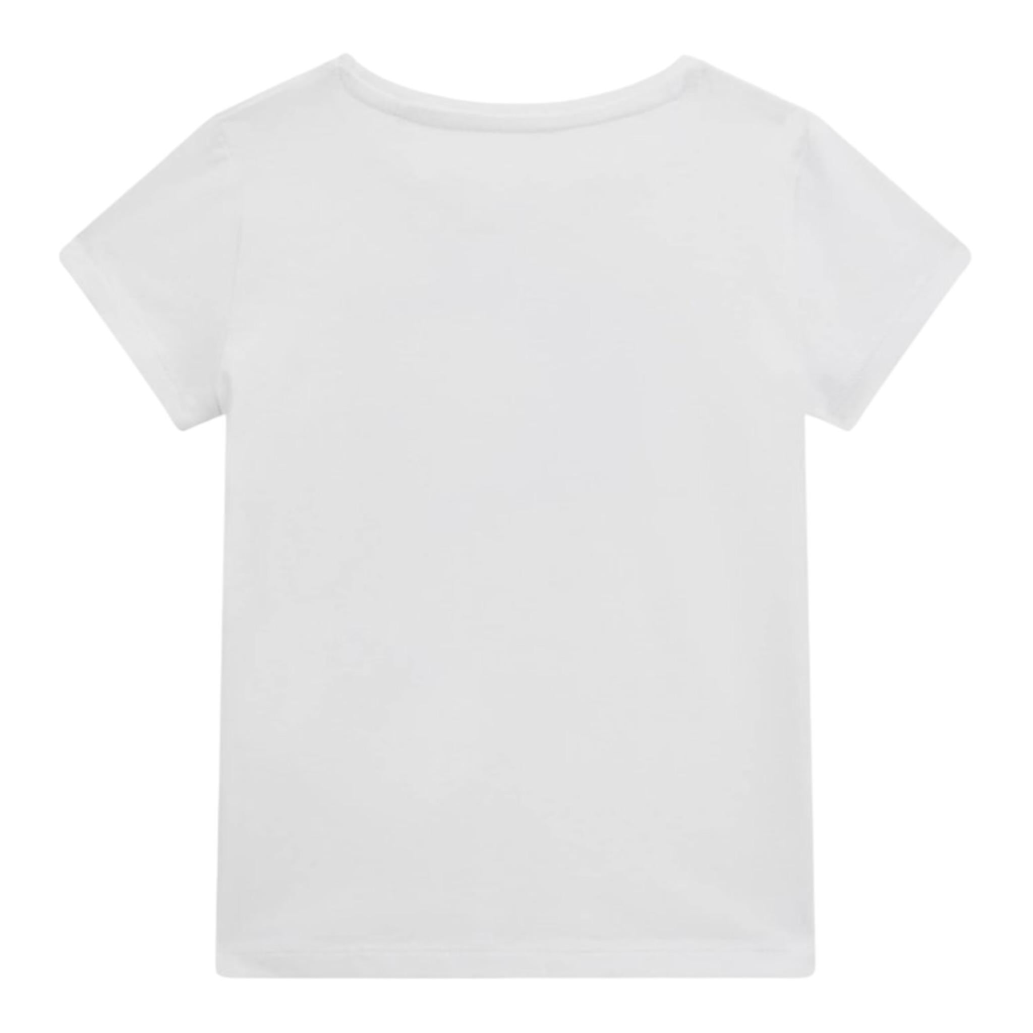 Guess T-Shirt Girocollo Tinta Unita con Stampa per Bambina A5GI02K6YW4XXJ BIANCO GUESS 