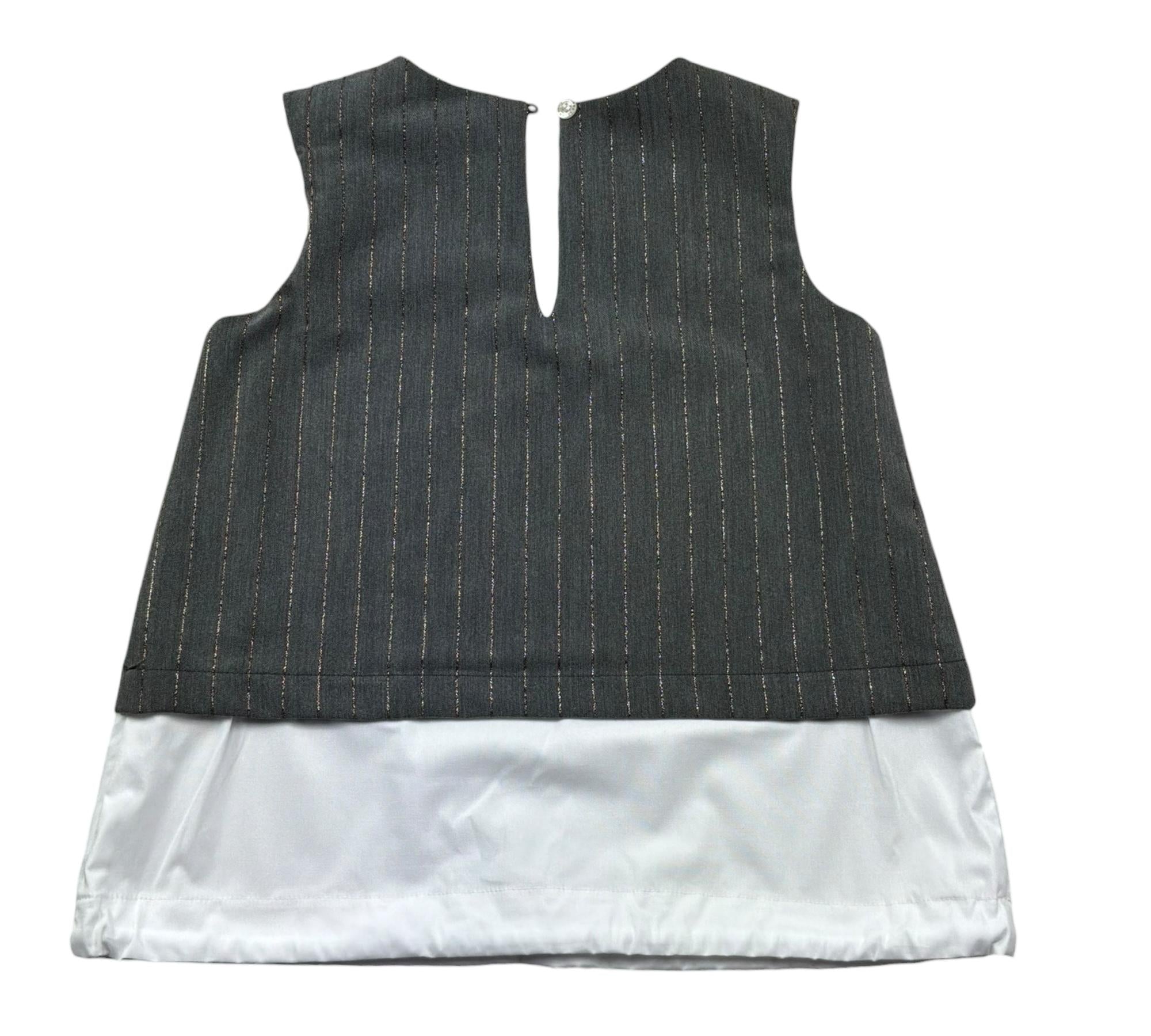 John Richmond Top Giromanica Tinta Unita per Bambina RGP26038TO GRIGIO JOHN RICHMOND 