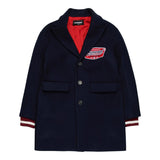 DSQUARED2 cappotto tinta unita con ricami Blu per Bambino DQ2592 BLU DSQUARED2 