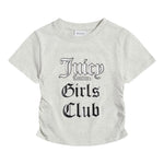 Juicy Couture T-Shirt Girocollo Tinta Unita con Stampa per Bambina JBX6620 GRIGIO JUICY COUTURE 