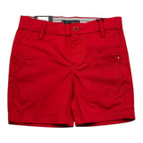 Tommy Hilfiger Bermuda Tinta Unita con Girovita Regolabile per Bambino KB0KB09641 ROSSO TOMMY HILFIGER 