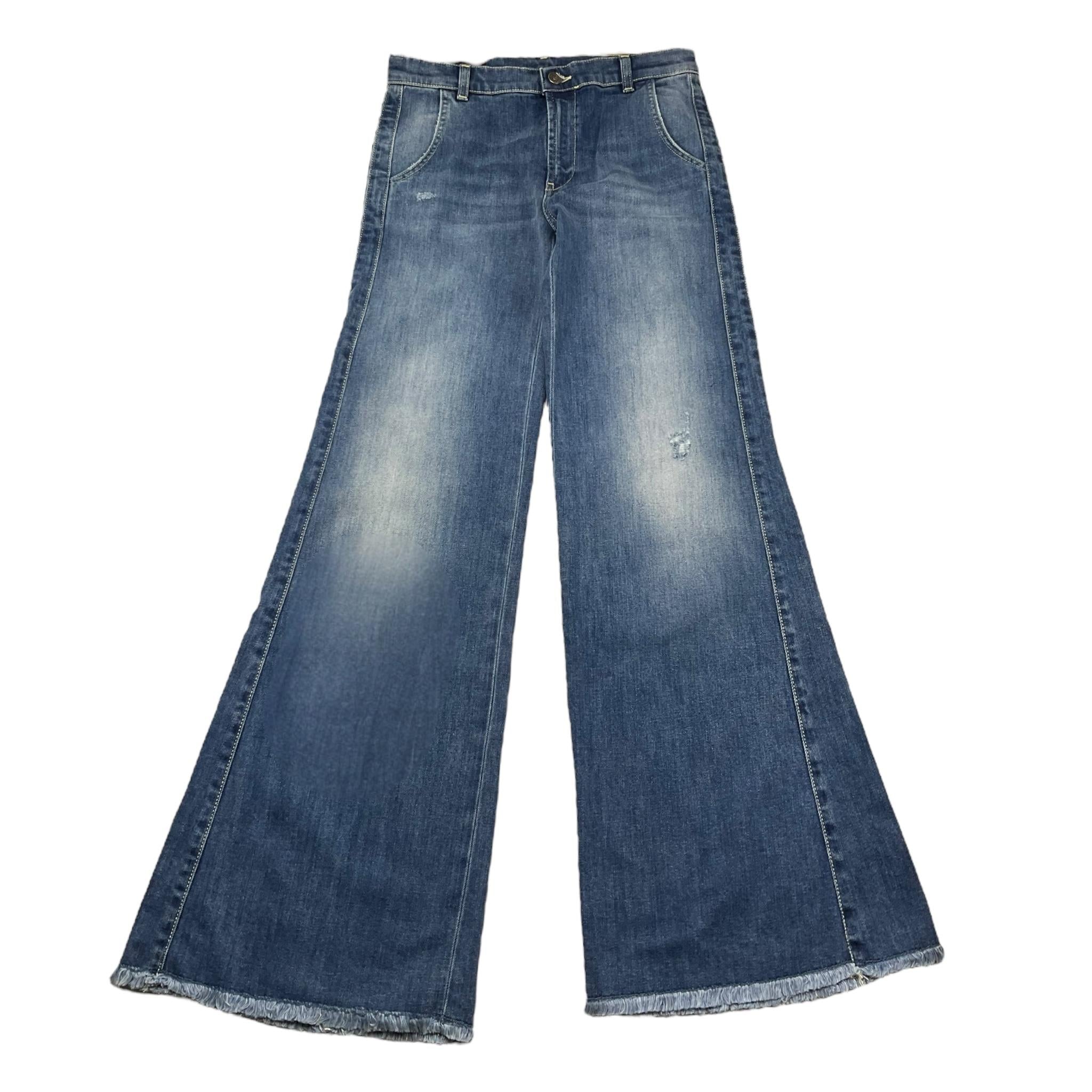 DONDUP jeans tinta unita modello zampa Azzurro per Bambina DFPA027 AZZURRO DONDUP 