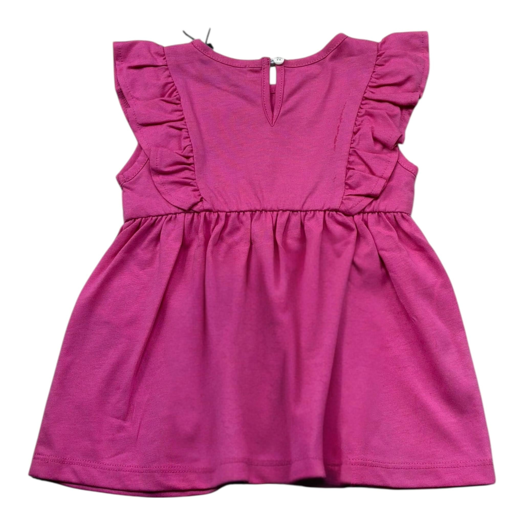 Moschino Abito Tinta Unita con Stampa per Neonata MDV0DH FUXIA MOSCHINO 