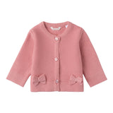 MINI BANDA cardigan tinta unita con fiocchi Rosa per Neonata A740 ROSA MINI BANDA 