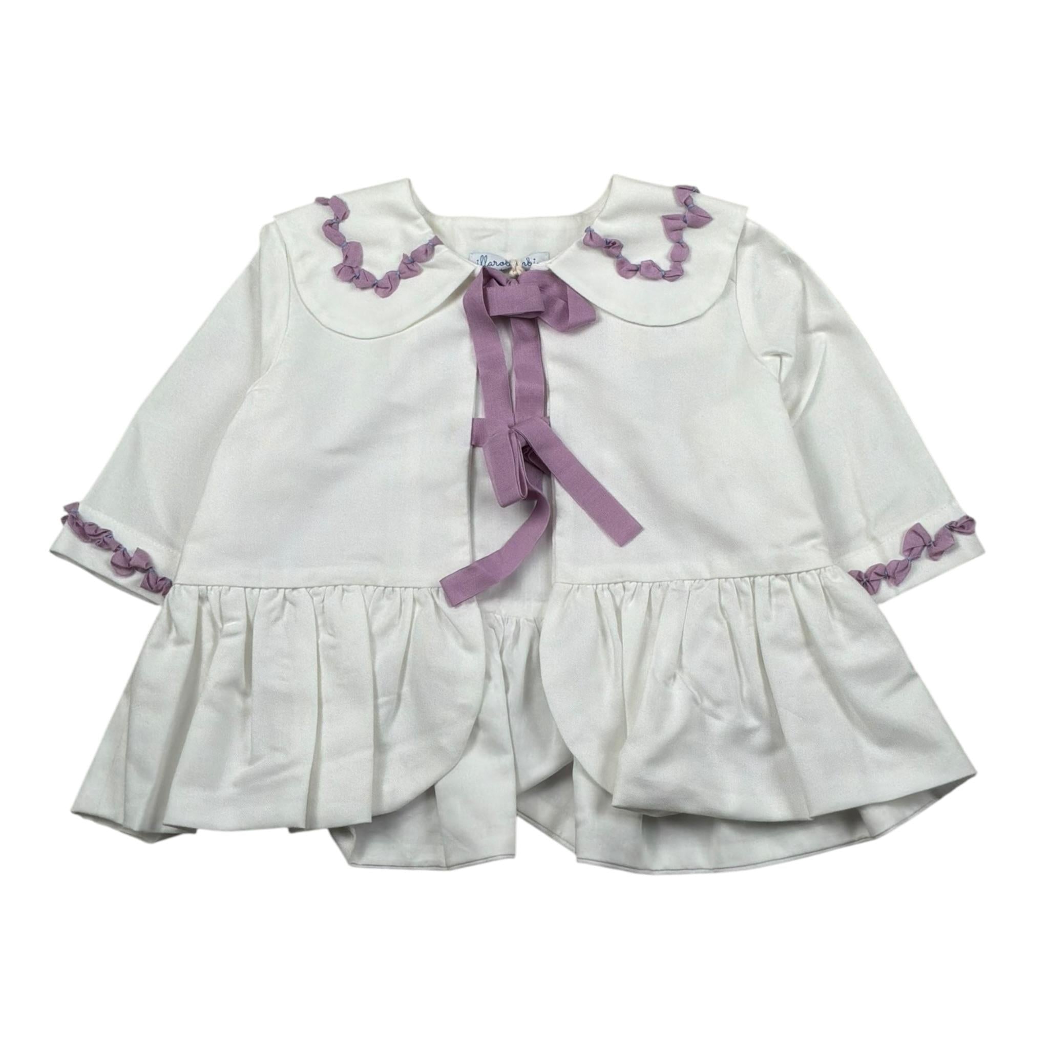 Ilfarobimbi Giacca tinta unita con Profili In Contrasto Bianco per Bambina IFB40714 BIANCO ILFAROBIMBI 