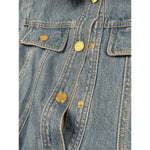 Elisabetta Franchi camicia Manica Lunga Tinta Unita In Denim per Bambina EFGB123XXXX AZZURRO ELISABETTA FRANCHI 