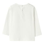 IL GUFO shirt girocollo tinta unita con stampa in contrasto Bianco per Bambina A24TA359MF002J BIANCO IL GUFO 