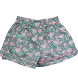 Saint Barth Short Tinta Unita con Stampa Fantasia per Bambina ILLYJR VERDE SAINT BARTH 