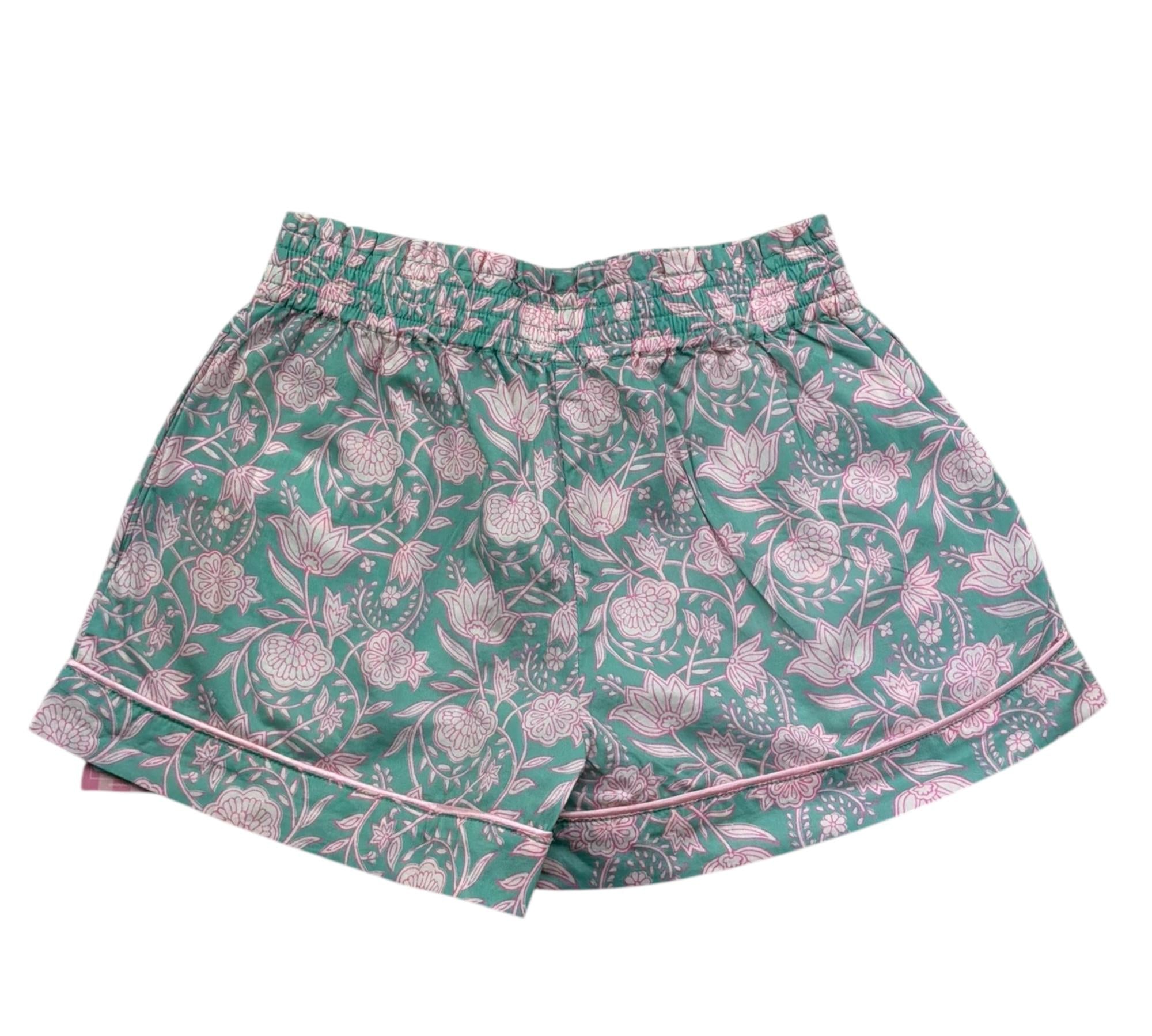 Saint Barth Short Tinta Unita con Stampa Fantasia per Bambina ILLYJR VERDE SAINT BARTH 