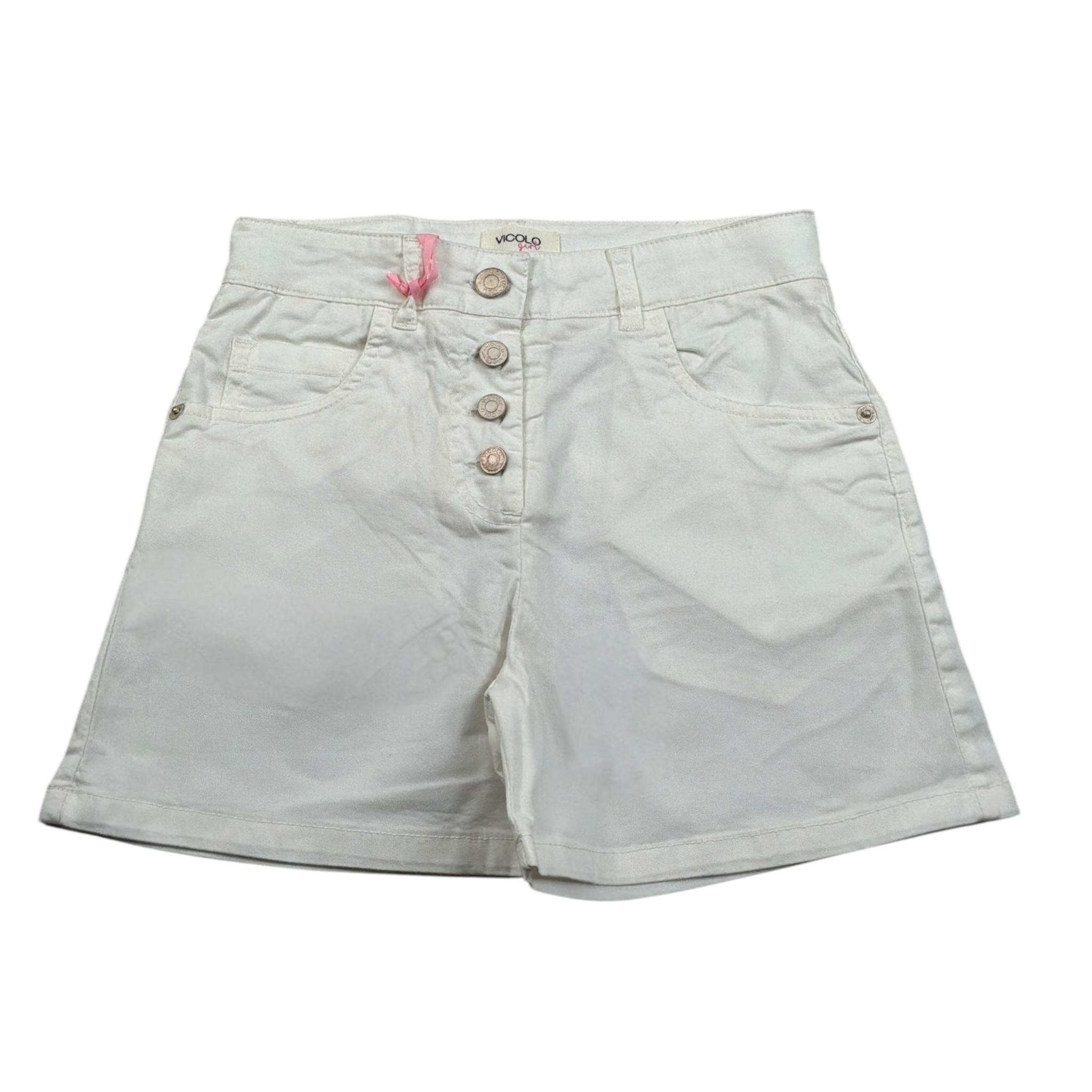 Vicolo Short tinta unita con Girovita Regolabile Panna per Bambina 3146P0809 PANNA VICOLO 