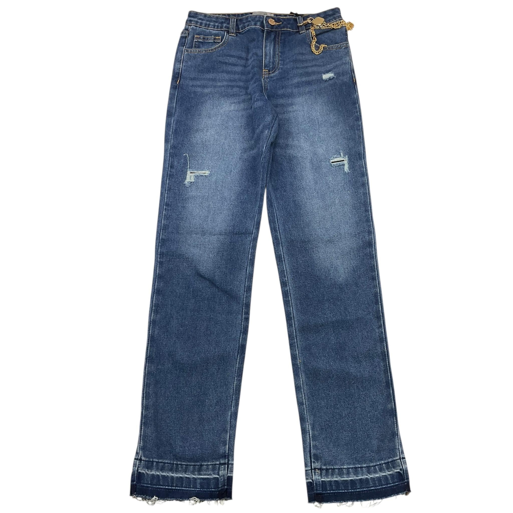GAELLE jeans tinta unita con girovita regolabile Blu per Bambina 2741PD00309XXX BLU GAELLE 