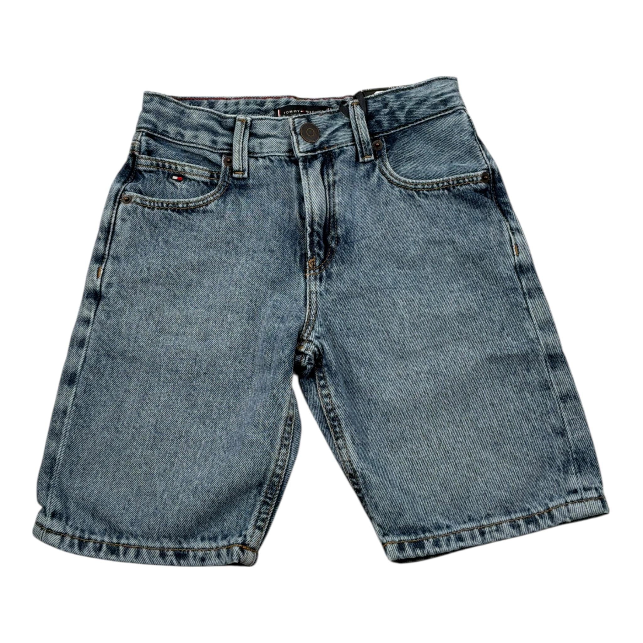 Tommy Hilfiger Bermuda In Denim Tinta Unita per Bambino KB0KB09674 AZZURRO TOMMY HILFIGER 
