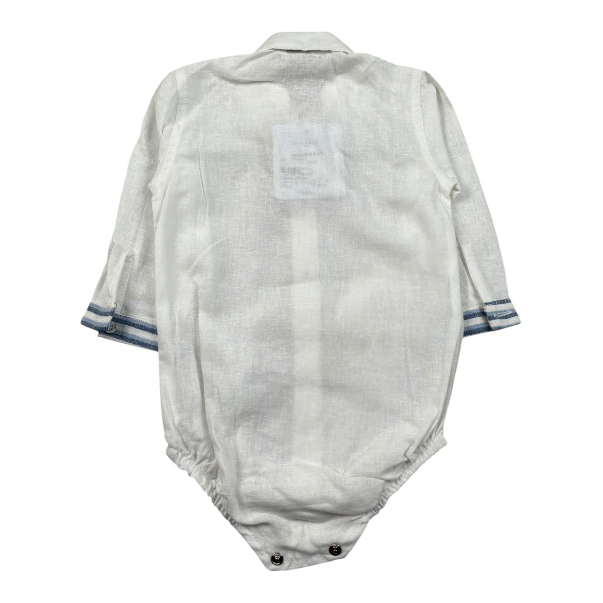 Manuell & Frank Camicia Body Manica Lunga Tinta Unita per Neonato MF3408I BIANCO MANUELL & FRANK 