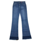 Twinset Jeans Tinta Unita Modello Zampa Blu Per Bambina