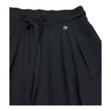 Alice Pi Pantalone A Palazzo Tinta Unita con Elastico In Vita Nero per Bambina