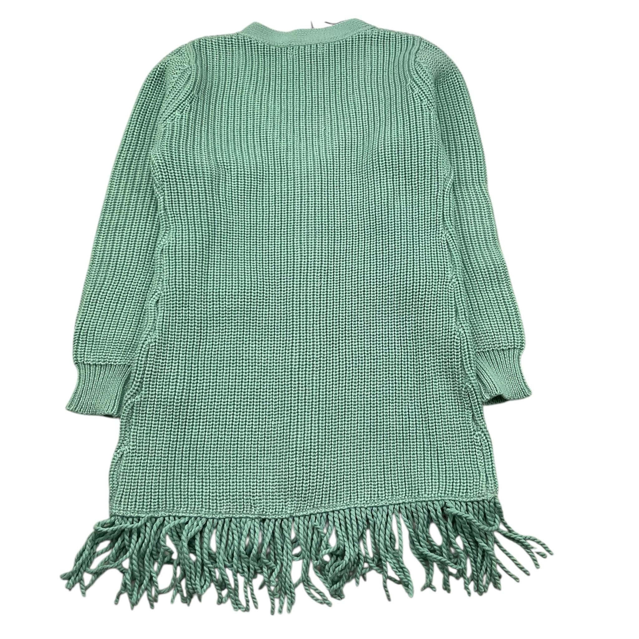 FUN & FUN cardigan tinta unita con frange Verde acqua per Bambina FNBSW12745 VERDE ACQUA FUN & FUN 