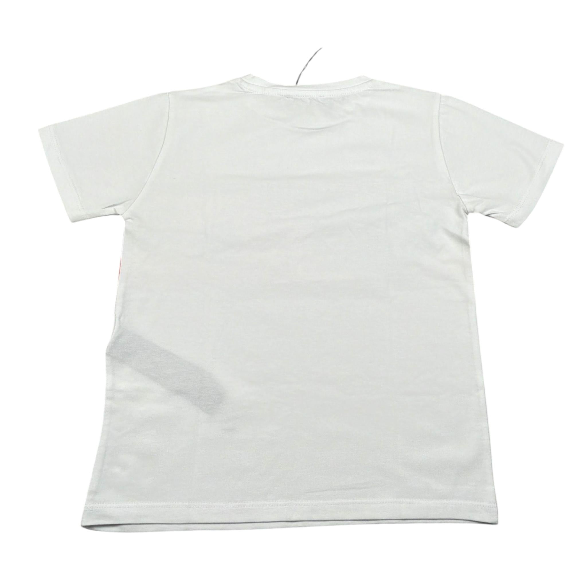 Never Too T-Shirt Girocollo tinta unita con Stampa Bianco per Bambino NT1527B BIANCO NEVER TOO 
