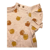Play Up T-Shirt Girocollo Tinta Unita Cn Stampe In Contrasto Rosa Per Neonata
